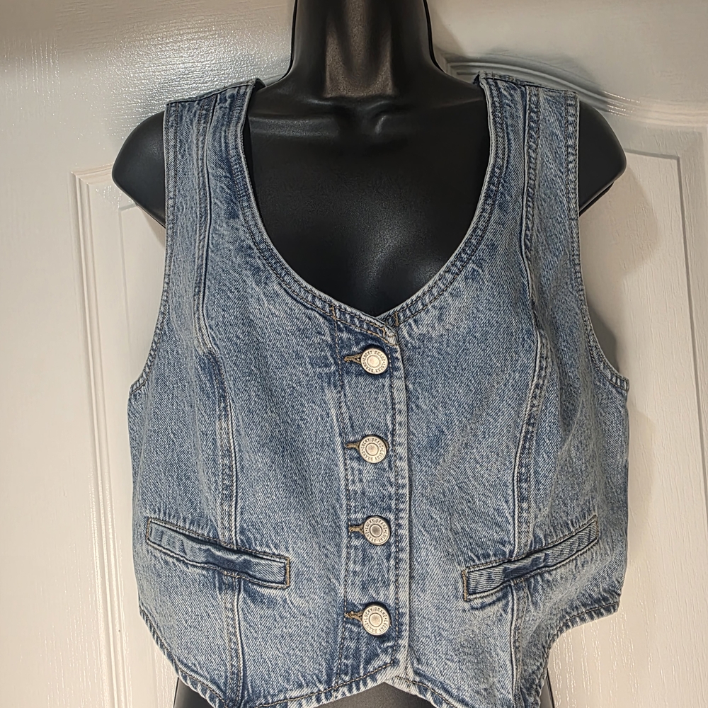 Lucky Brand Blue Denim Vest